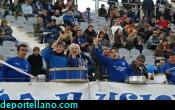 Los bombos azules animaron a los suyos