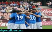El Puertollano celebraba el gol de Granada