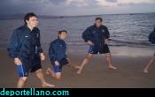 z- Novillo, Galan y Jose Luis estiran en la arena